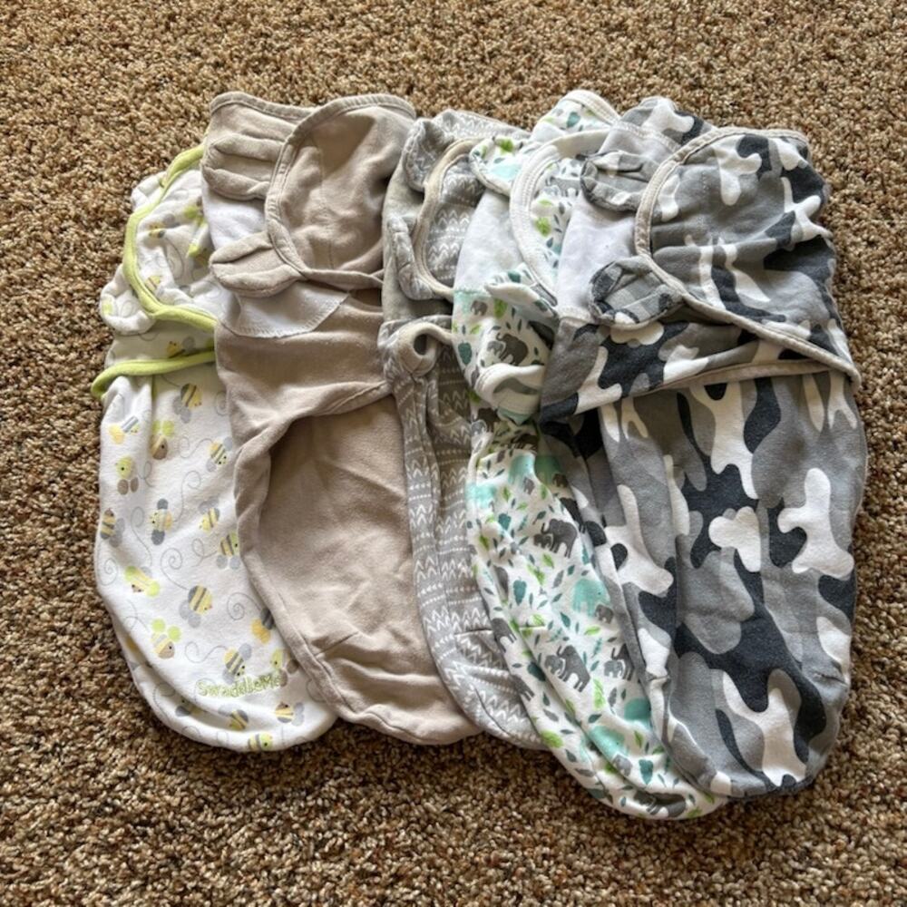 Swaddle Me Sleep Sack Lot Of 4 Newborn Gender Neutral Gray Green Earth Tone